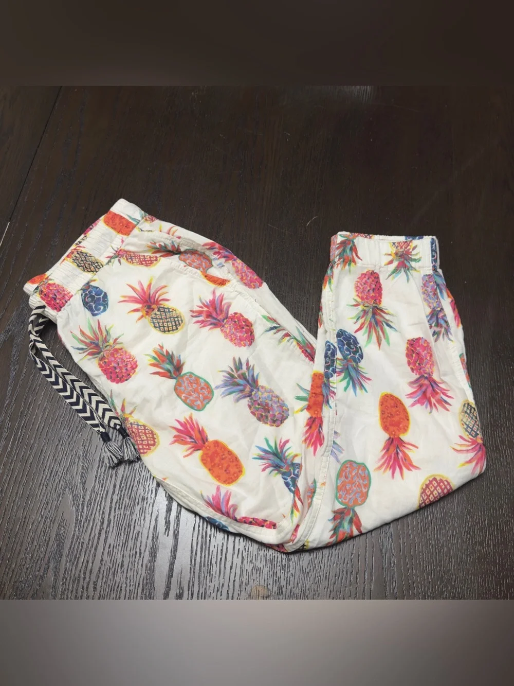 J. Crew Women White Pineapple Print Joggers